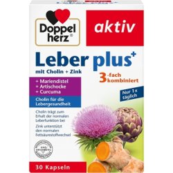 Doppelherz Liver Plus with Choline for Normal Liver Function and Fat Metabolism 30 Capsules