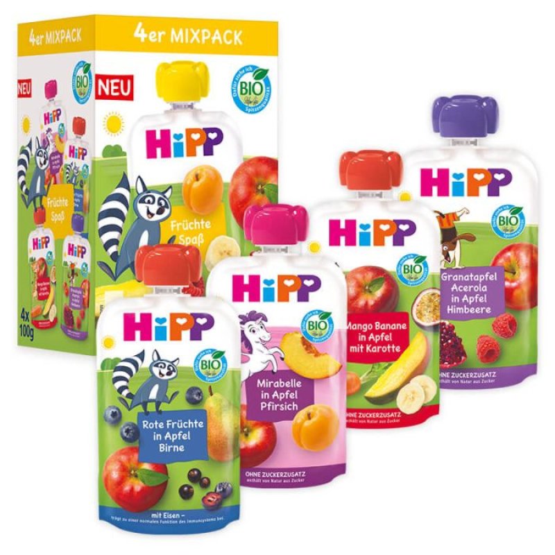 HiPP DA42535 Jus et smoothies pour bébé Smoothie pour bébé 100 ml Multi fruits