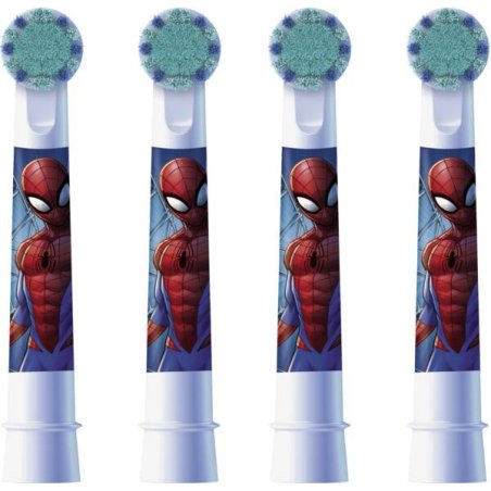 Oralb Replacement Brush Heads Kids Spiderman 4 Pack
