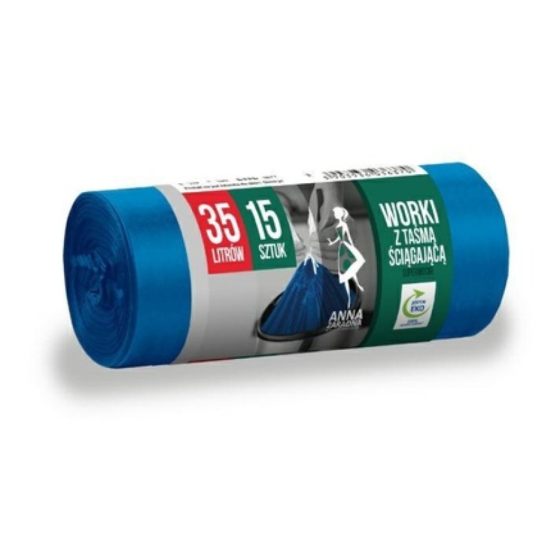 Stella Garbage Bags Az 35l A15 Super Strong With Blue Tape