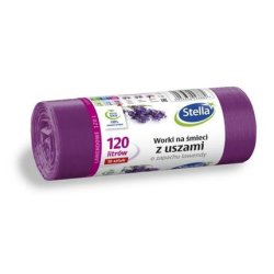 Stella Trash Bags 120l A10 With Handles Lavender Scent