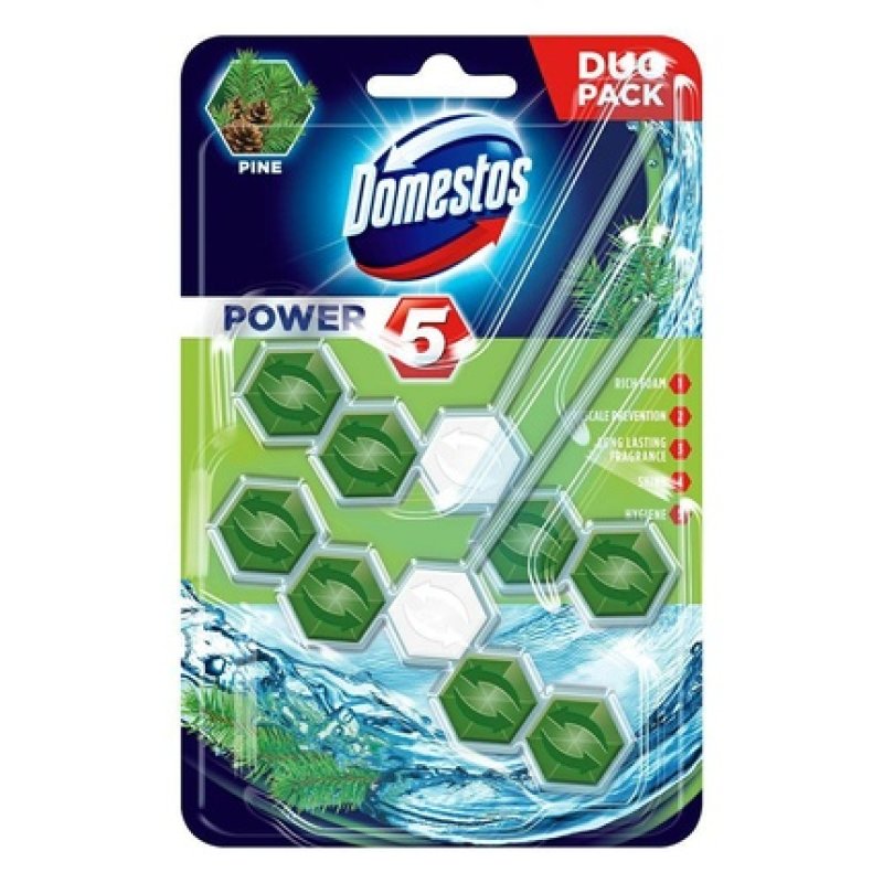 Unilever Domestos Toilet Block 2x55g Pine Power