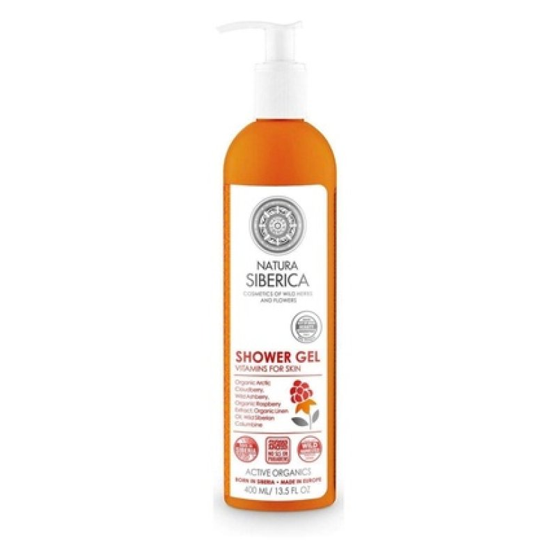 Natura Siberica Natural Bio Shower Gel with Arctic Cloudberry, Blackberry Wood, Wild Grape Oil, and Berberberry for