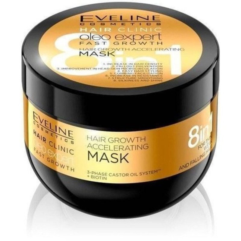 Eveline Oleo Expert 8in1 Mask for Growth of Thin and Weak Hair 500ml
