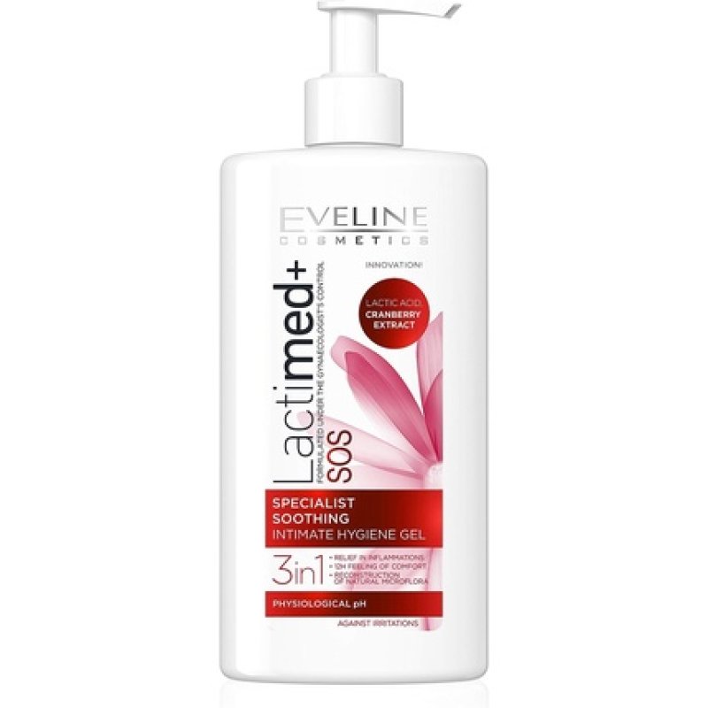 Eveline SOS Intimate Hygiene Gel for Very Sensitive Skin with High Lactic Acid Content 250ml