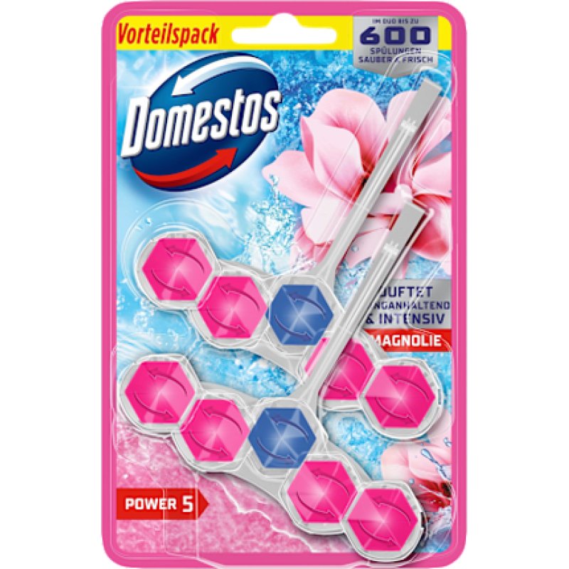 Domestos Toilet Block Pink Magnolia 2 Pieces