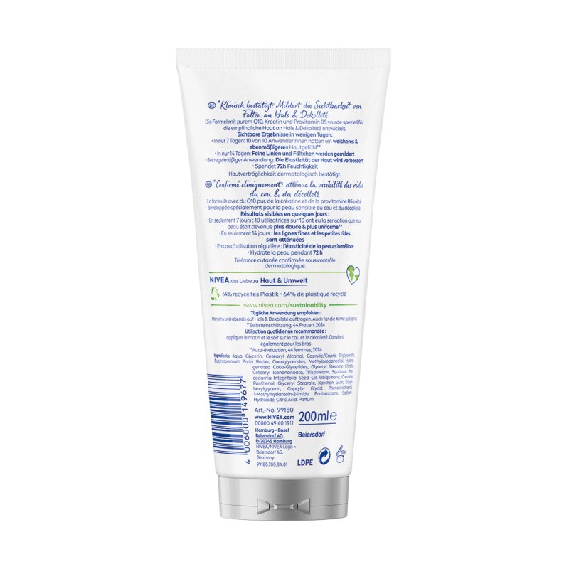 NIVEA Q10 Firming Anti-Wrinkle Neck & Décolleté Cream 200 ml