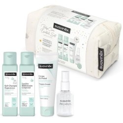 Suavinex Fabric Beauty Case Baby Gift Set with Cosmetics Shampoo Gel