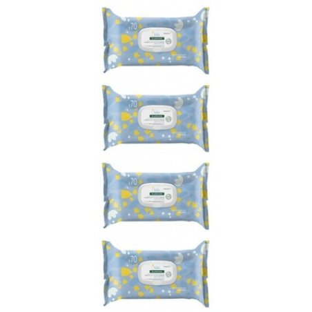 Klorane Baby Gentle Cleansing Wipes Set of 4 - 70 Wipes Each