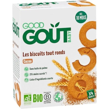 Good Gout Organic Round Cocoa Biscuits For 10 Months