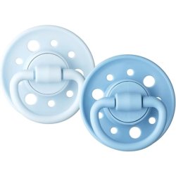Dodie Gaia Round Pacifiers for Babies 0-6 Months Blue