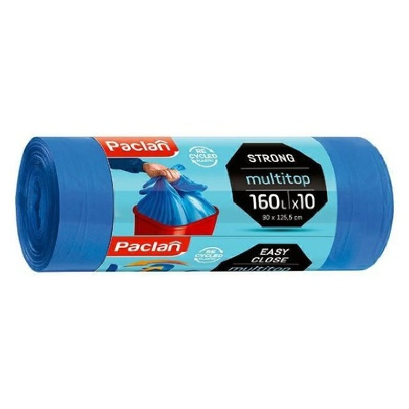 Paclan Trash Bags 160l A10 Multitop With Handles