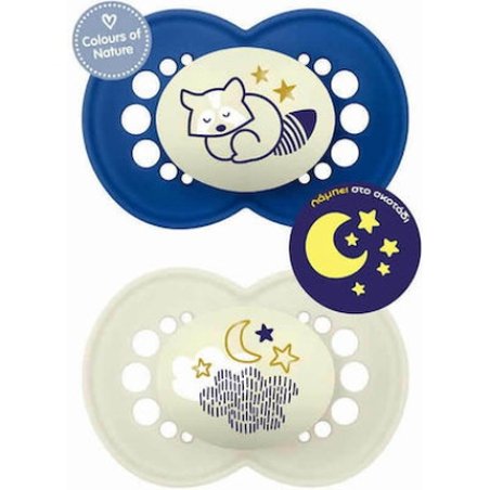 Mam Original Night Silicone Pacifier For 6-16 Months - 2 Pieces