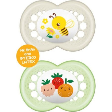Mam Original Orthodontic Pacifier - Unisex For 6-16 Months, 2 Pieces