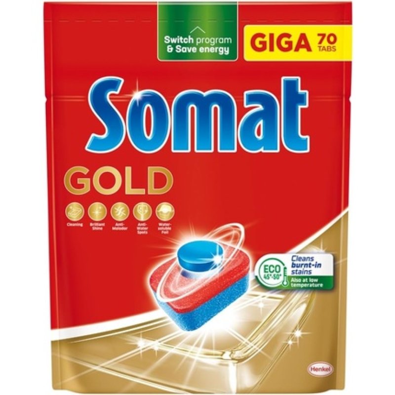 Somat Tabs Gold Dishwasher Tablets 70 Pcs