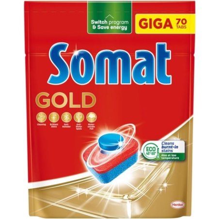 Somat Tabs Gold Dishwasher Tablets 70 Pcs