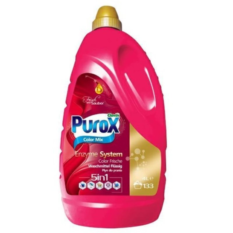 Clovin Specialized Laundry Liquid Purox 4l Color Mix 133 Washes