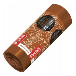 Paclan Trash Bags 60l A20 Brown Bio 9378