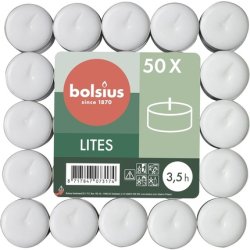 Bolsius White Tealights 50 Pack - Approx. 3.5 Hours Burn Time