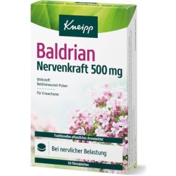 Kneipp Valerian Nerve Strength 500mg Herbal Medicine for Nervous Strain and Sleep Support 30 Film Tablets