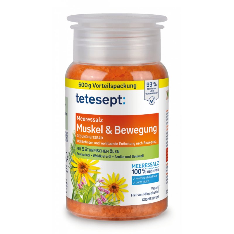 Tetesept 200000568 bath salt 600 g Eucalyptus, Orange, Pine, Rosemary Solid