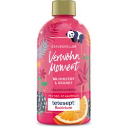 Tetesept Schaumbad Verwöhnmoment Bath oil 420 ml Mûre, Orange