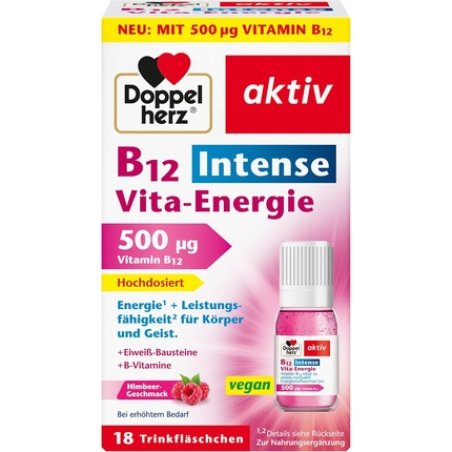 Doppelherz B12 Intense Vita-Energy High Dose with 500mcg Vitamin B12 per Drink Bottle