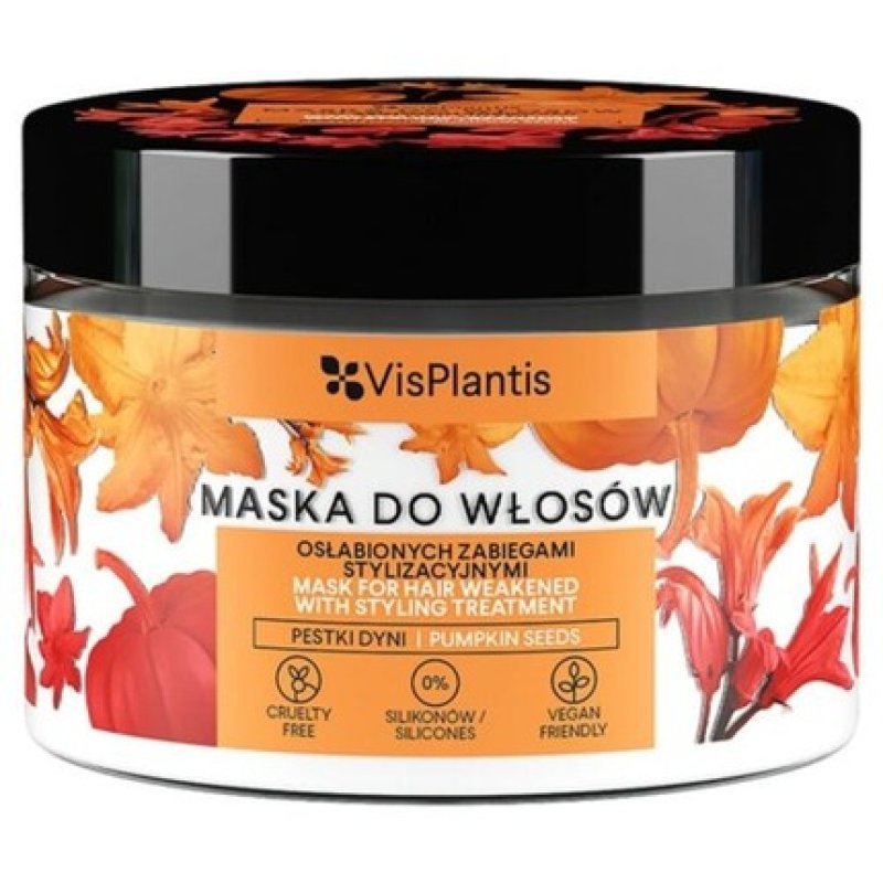 Vis Plantis Pumpkin Seed Mask for Styling-Weakened Hair 300ml