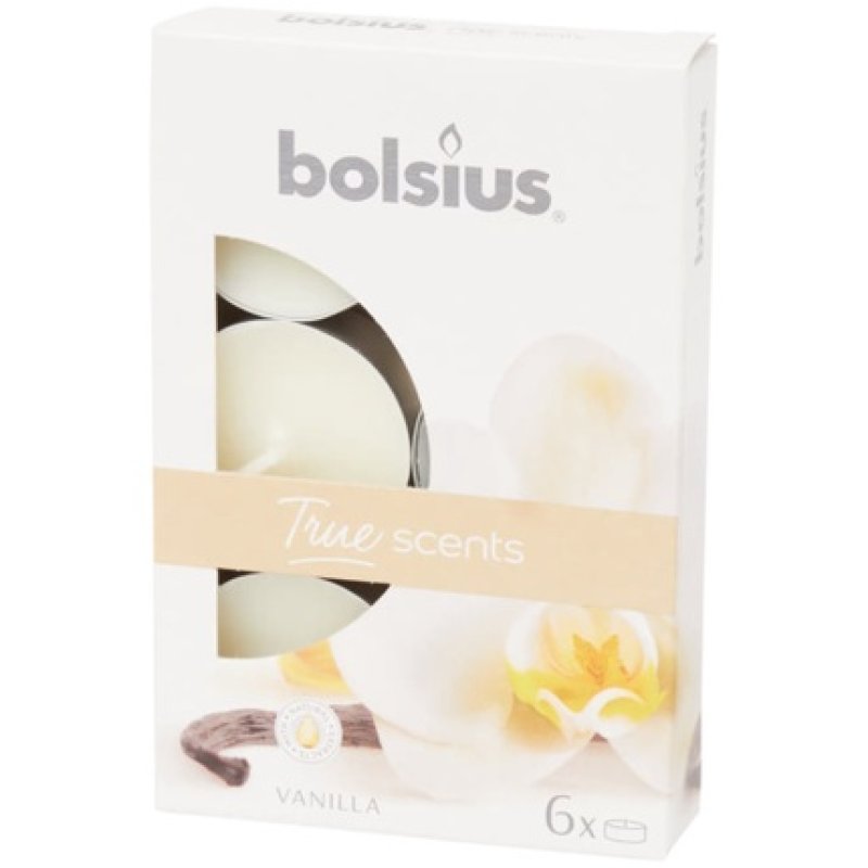 Bolsius True Scents Vanilla Scented Tea Lights Natural Scented Candles