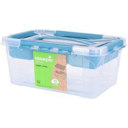 Keeeper Storage Box 42l With Handle Lid 29x19x124cm Hubert Collection