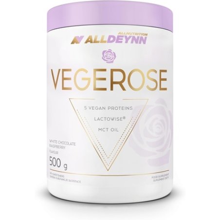 ALLDEYNN VegeRose Dietary Supplements for Women Vegan Diet Protein Powders 500g White Choco Raspberry