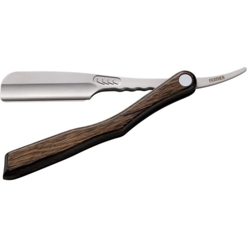 Feather Artist Club SS Shavette Razor with Scottish Wood Handle