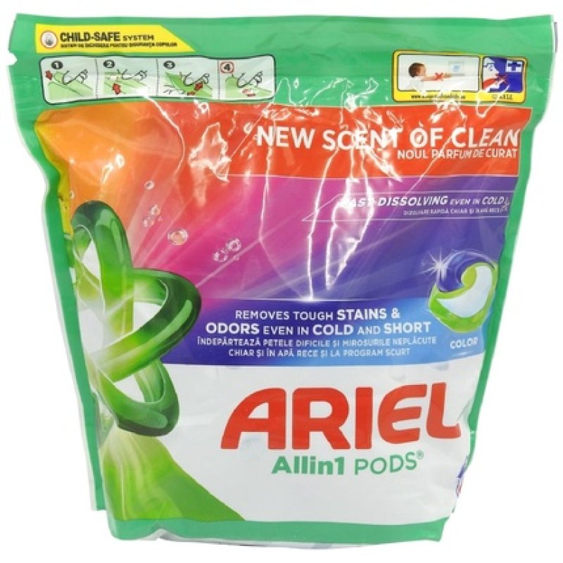 Ariel Detergent Capsule 65 Count Pods All In 1 Color Powerful Cleaning