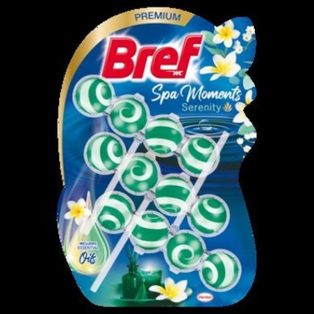 Bref WC Spa Moments Serenity Toilet Bowl Cleaner and Fragrance Suspension 50g - Pack of 3