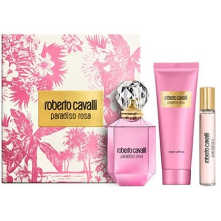 Roberto Cavalli Paradiso Rosa Gift Set Eau De Parfum 75 Ml Body Lotion 100 Ml And Miniature Eau De Parfum 15 Ml