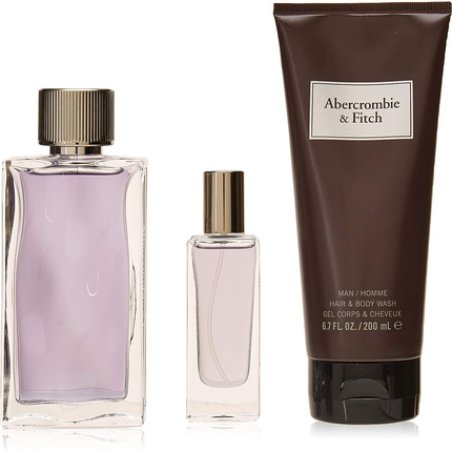 Abercrombie & Fitch First Instinct Man Giftset 100ml 15ml Eau de Toilette Spray 200ml Hair & Body Wash