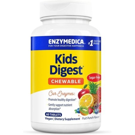 Enzymedica Kids Digest Chewable Digestive Enzymes Natural Fruit Punch Flavor