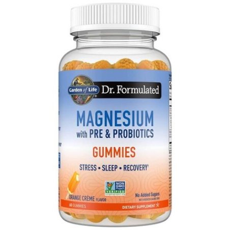 Garden Of Life Dr Formulated Magnesium With Pre & Probiotics Gummies Orange Creme 60 Gummies
