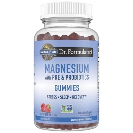 Garden Of Life Dr Formulated Magnesium With Pre And Probiotics Gummies Raspberry 60 Gummies