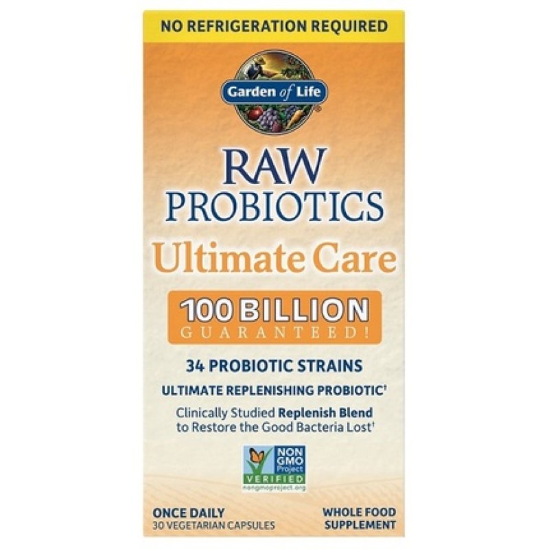Garden Of Life Raw Probiotics Ultimate Care 30 Vegetable Capsules