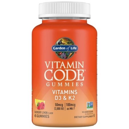 Garden Of Life Vitamin Code Gummies Vitamins D3 & K2 Raspberry Lemon 45 Gummies