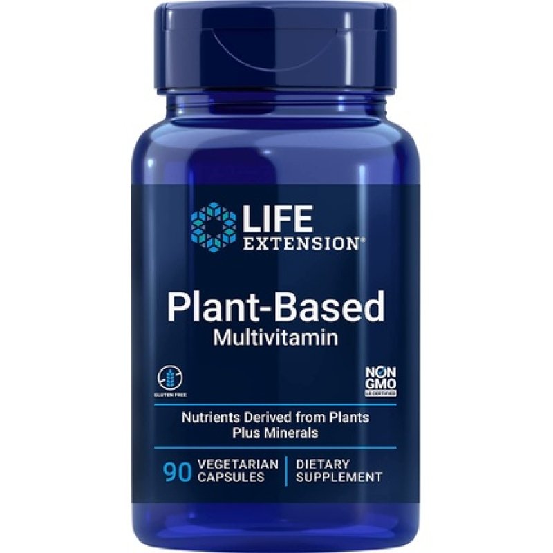 Life Extension Plant-Based Multivitamin with Minerals and Plant-Derived Vitamins 90 Vegetarian Capsules