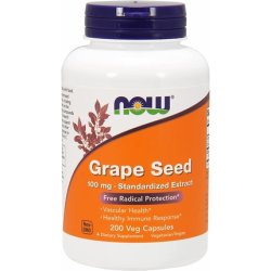 Now Foods Grape Seed Standardized Extract, 100mg - 200 Vcaps