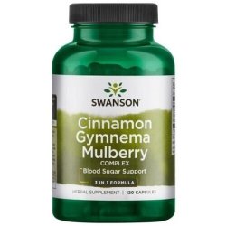 Swanson Cinnamon Gymnema Mulberry Complex 120 Capsules
