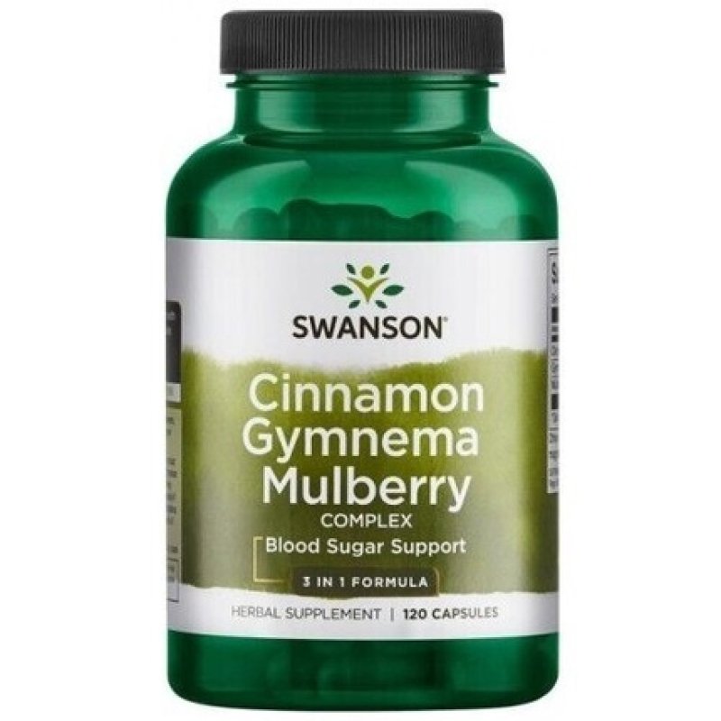 Swanson Cinnamon Gymnema Mulberry Complex 120 Capsules