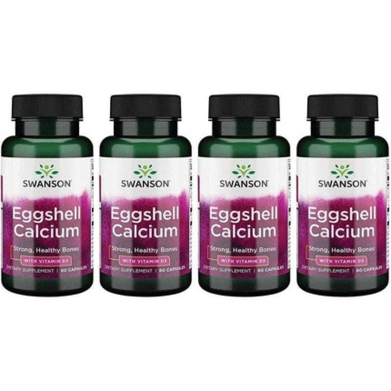 Swanson Eggshell Calcium with Vitamin D-3 60 Capsules