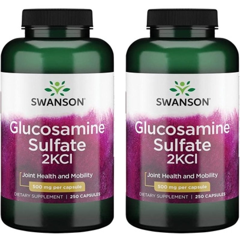 Swanson Glucosamine Sulfate 2kcl 500 Milligrams 250 Capsules 2 Pack