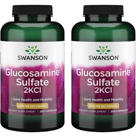 Swanson Glucosamine Sulfate 2kcl 500 Milligrams 250 Capsules 2 Pack