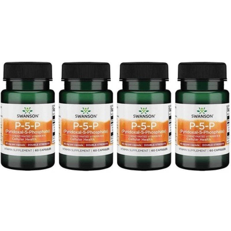 Swanson Pyridoxal5phosphate Coenzymated Vitamin B6 40mg 60 Capsules