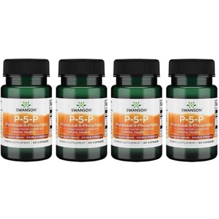 Swanson Pyridoxal5phosphate Coenzymated Vitamin B6 40mg 60 Capsules